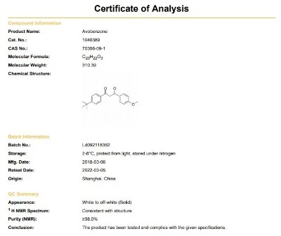 Avobenzone COA CAS 70356-09-1 | Shaanxi BLOOM Tech Co., Ltd Avobenzone COA CAS 70356-09-1 | Shaanxi BLOOM Tech Co., Ltd